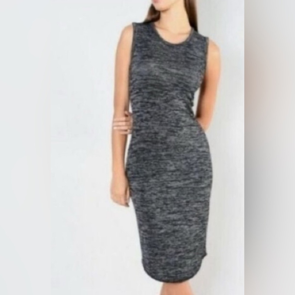 Wilfred Charcoal Sleeveless Midi Dress